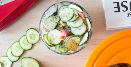 Light cucumber salad